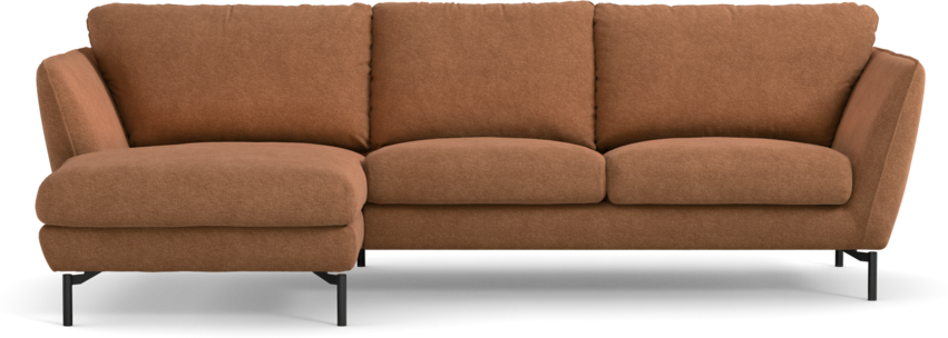 Madison Lux - 2-sits soffa med schäslong vänster - Orange