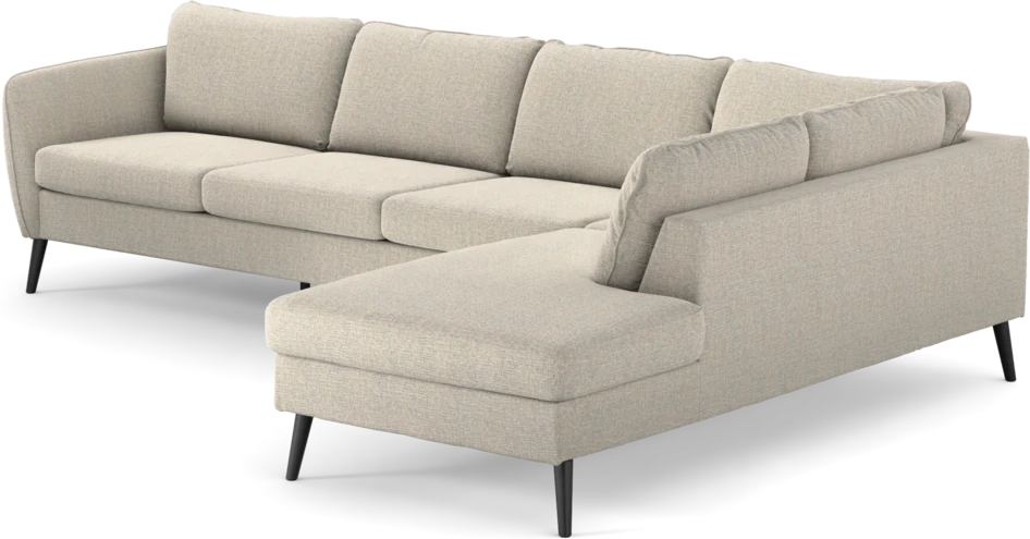 County - 3-sits soffa med divan höger - Beige