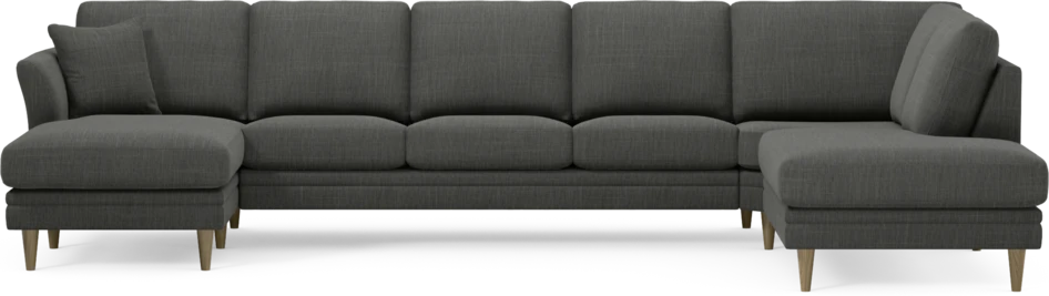 Eden - 3-sits soffa med schäslong vänster och divan höger - Grå