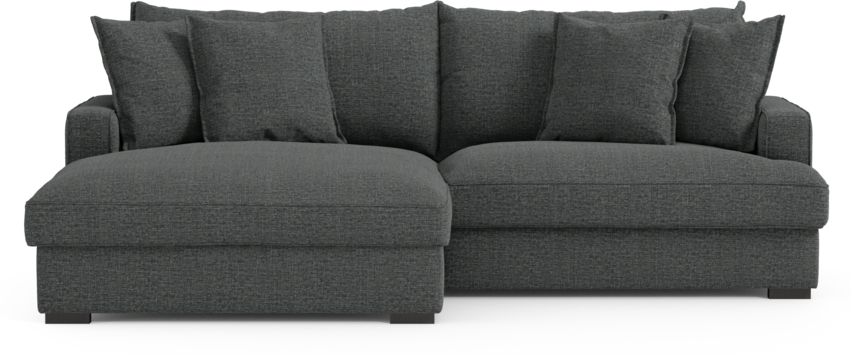 Mila - 2-sits soffa med schäslong XL vänster - Grå