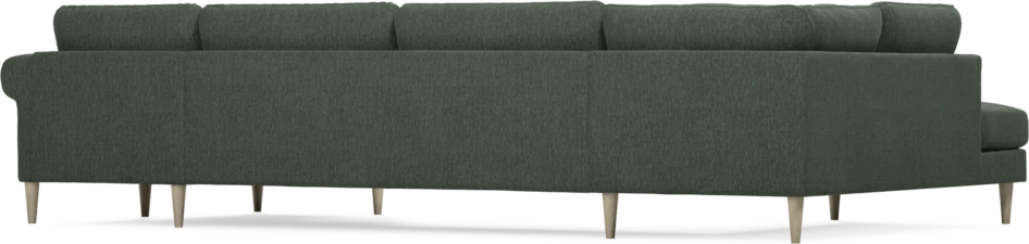 Bridge - 3-sits soffa med divan vänster och schäslong höger - Grön