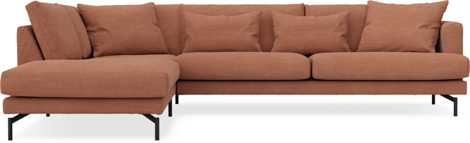 Harper - 3-sits soffa med divan vänster - Orange