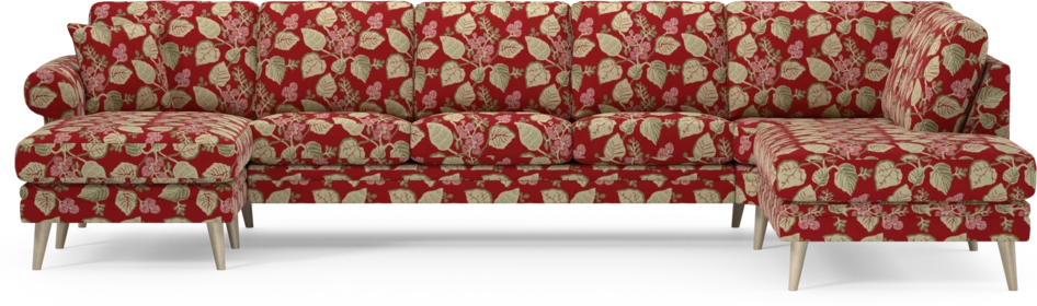 Eden - 3-sits soffa med schäslong vänster och divan höger - Flerfärgad