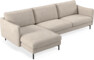 Madison Lux - 3-sits soffa med schäslong vänster - Vit