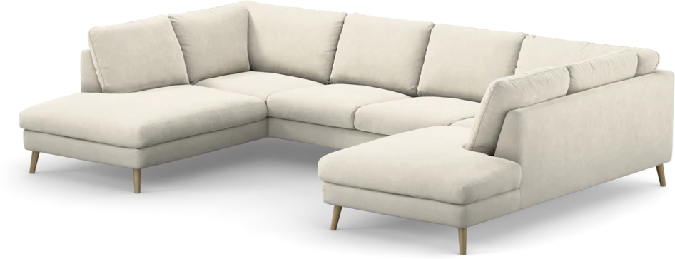 Madison Lux - 2-sits soffa med divan vänster och höger - Vit