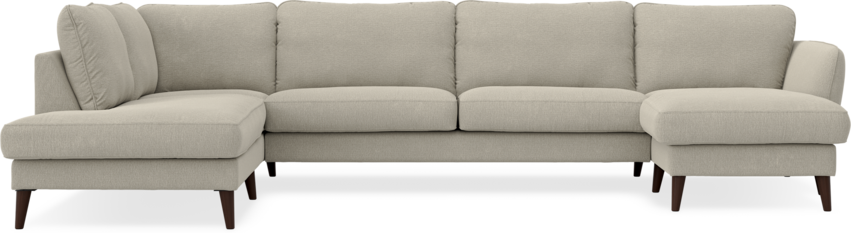Bridge - 3-sits soffa med divan vänster och schäslong höger - Brun