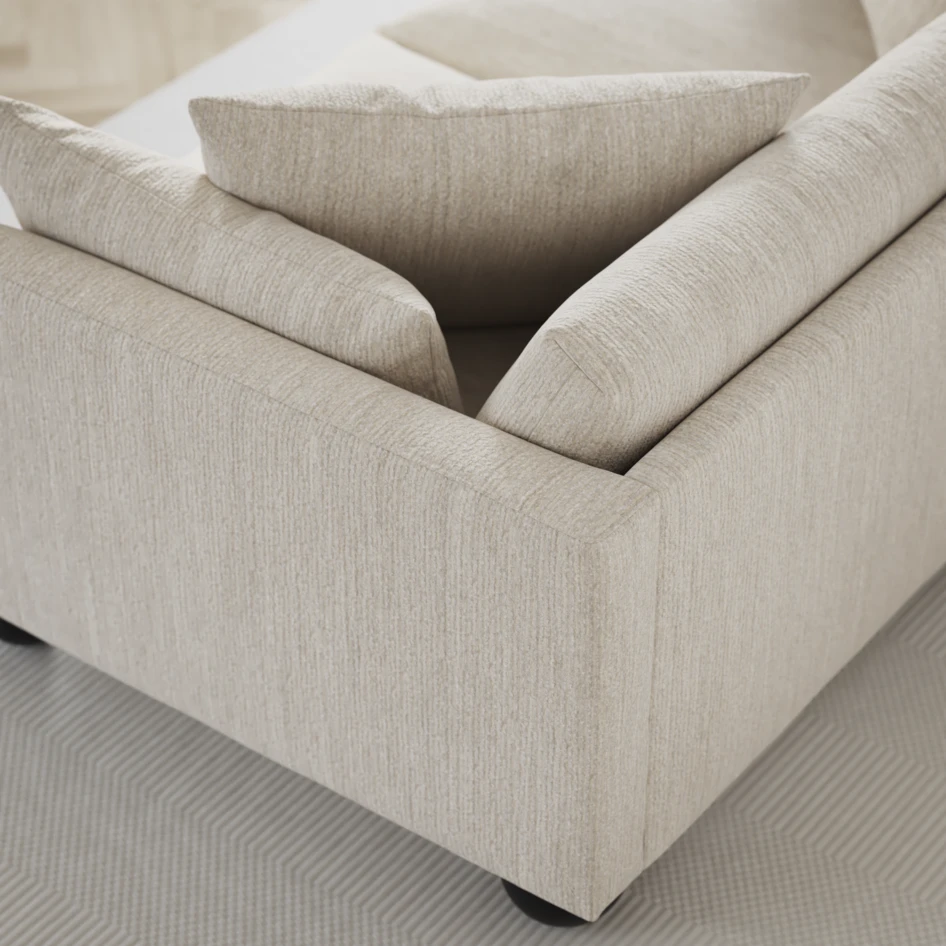 Harper - 3-sits soffa, hel dyna - Vit