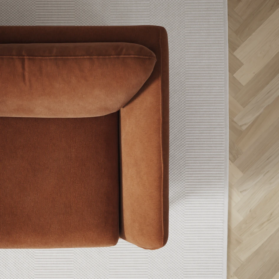 Madison Lux - 2-sits soffa med divan vänster och höger - Orange