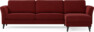 Bridge - 3-sits soffa med schäslong höger - Röd