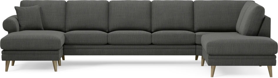 Eden - 3-sits soffa med schäslong vänster och divan höger - Grå