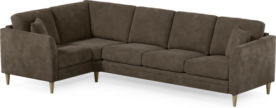 Eden - Hörnsoffa, 1+3-sits - Brun