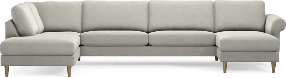 Bridge - 3-sits soffa med divan vänster och schäslong höger - Grå