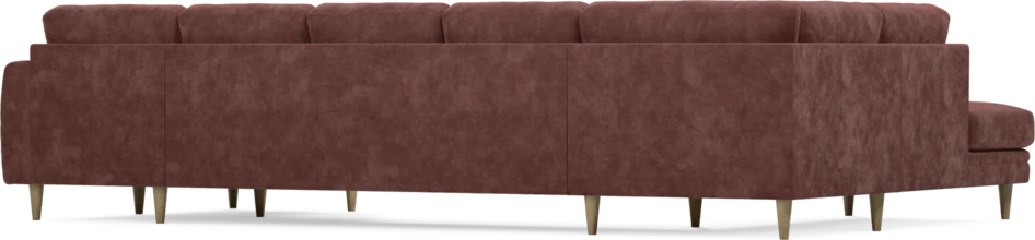 Eden - 3-sits soffa med divan vänster och schäslong höger - Röd