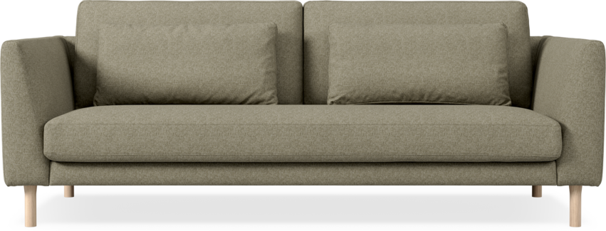 Willow - 3-sits soffa, hel dyna, fast klädsel - Beige