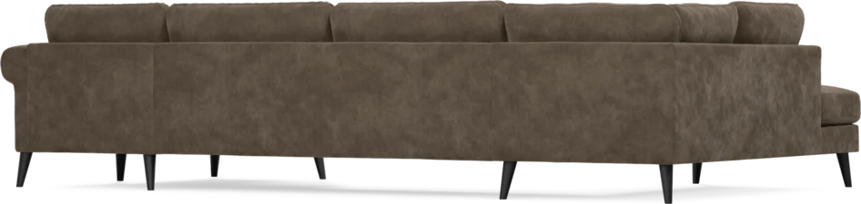 Bridge - 3-sits soffa med divan vänster och schäslong höger - Brun