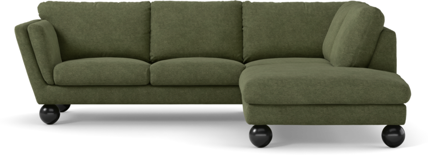 Madison - 2-sits soffa med divan höger - Grön