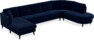 Eden - 3-sits soffa med schäslong vänster och divan höger - Blå