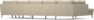 County - 4-sits soffa med divan vänster och schäslong höger - Beige