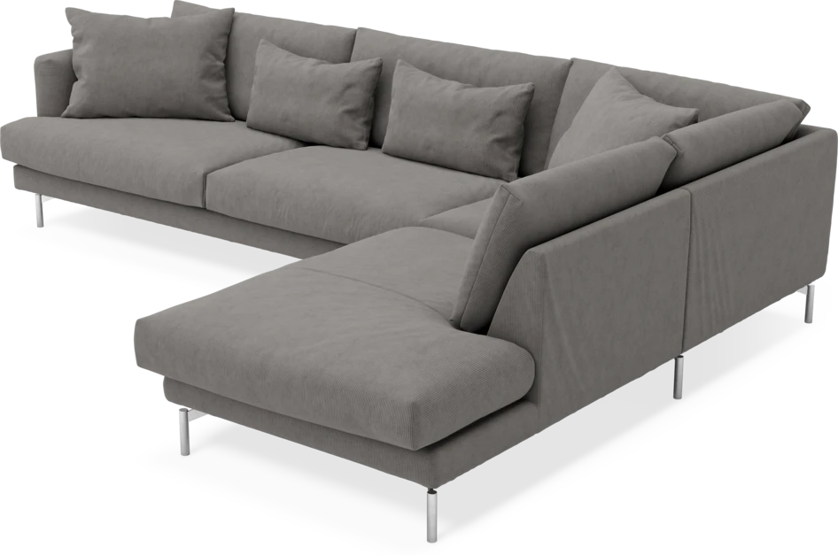 Harper - 3-sits soffa med divan höger - Grå