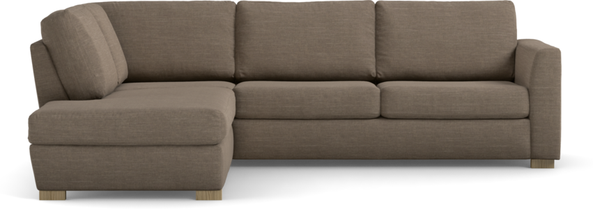 Friday - 2,5-sits soffa med divan vänster - Brun