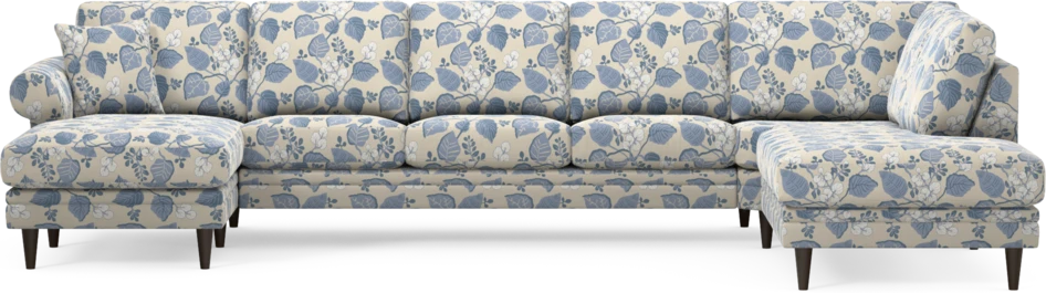 Eden - 3-sits soffa med schäslong vänster och divan höger - Flerfärgad