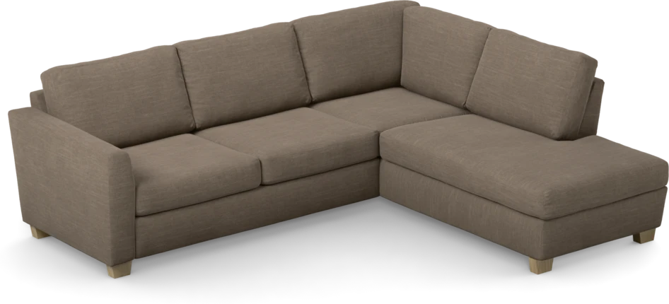 Friday - 2,5-sits soffa med divan höger - Brun