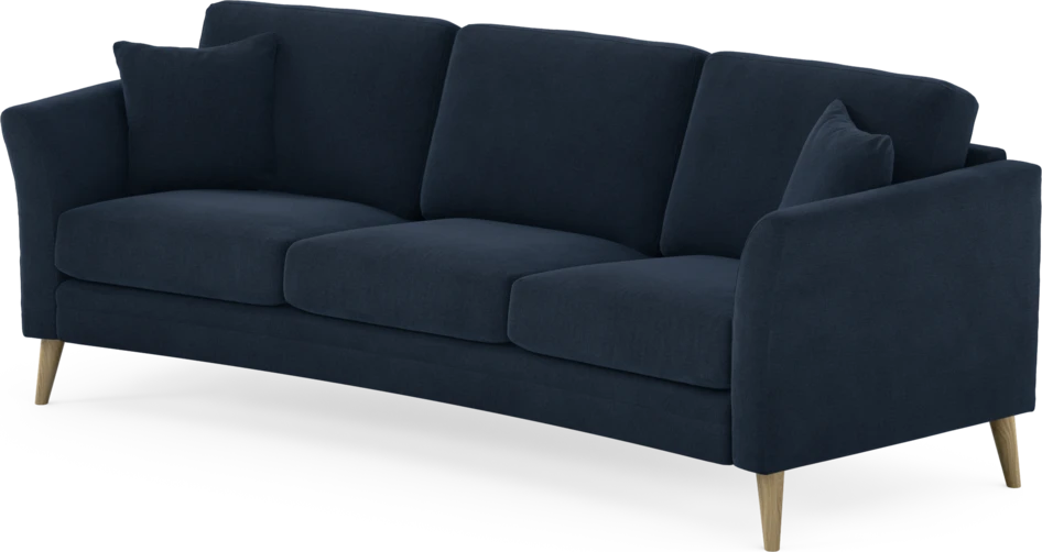 Eden - 3-sits soffa svängd - Blå