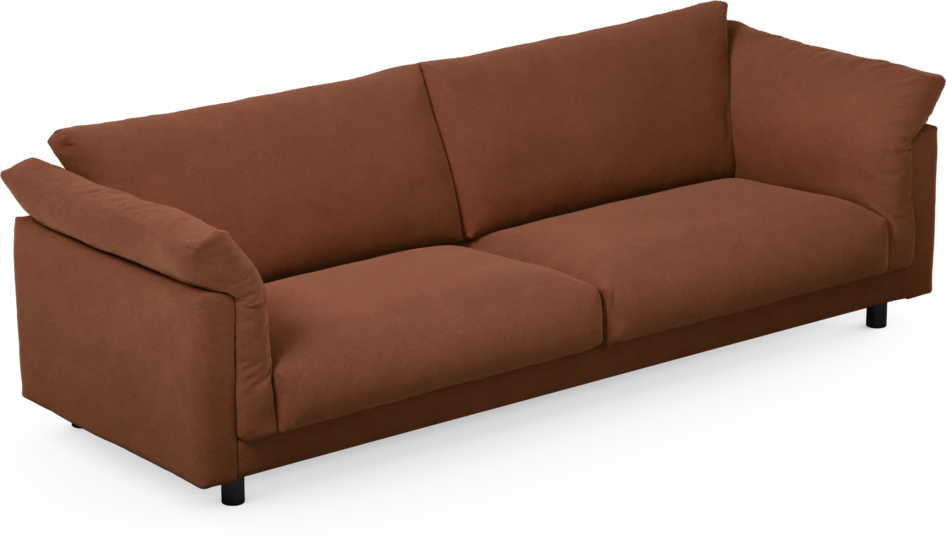 Cherrie - 4-sits soffa, fast klädsel - Orange