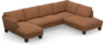 Madison Lux - 2-sits soffa med schäslong vänster och divan höger - Orange