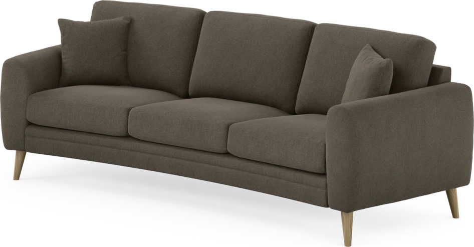 Eden - 3-sits soffa svängd - Brun
