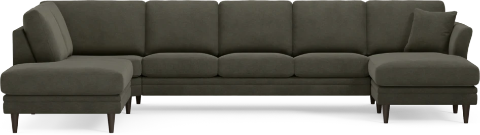 Eden - 3-sits soffa med divan vänster och schäslong höger - Grå