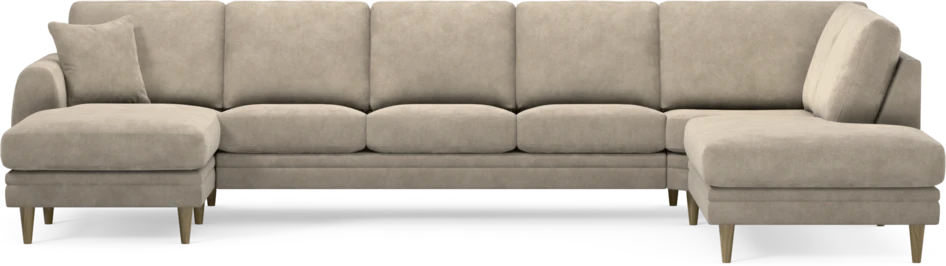 Eden - 3-sits soffa med schäslong vänster och divan höger - Beige