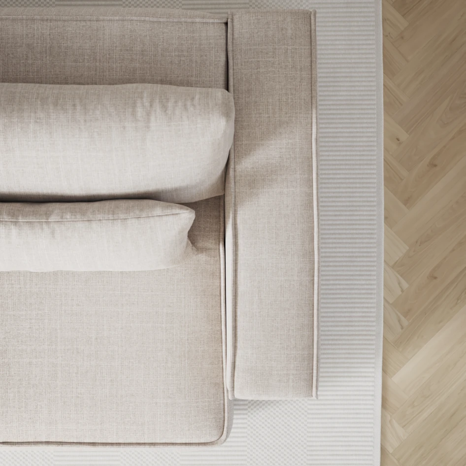 Ide - Bäddsoffa 3-sits med schäslong höger - Beige