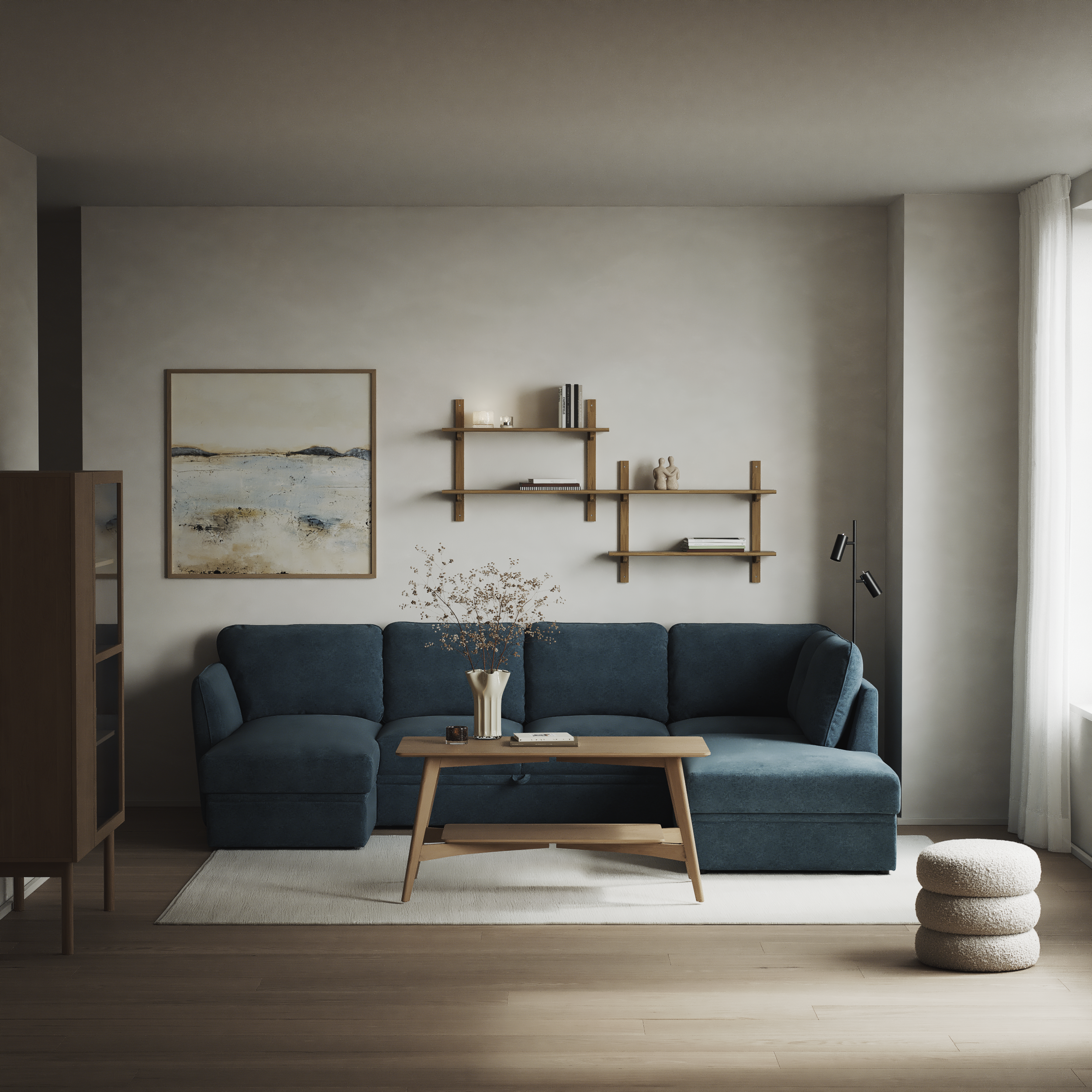 Öland - Bäddsoffa med schäslong vänster och divan höger - inspiration