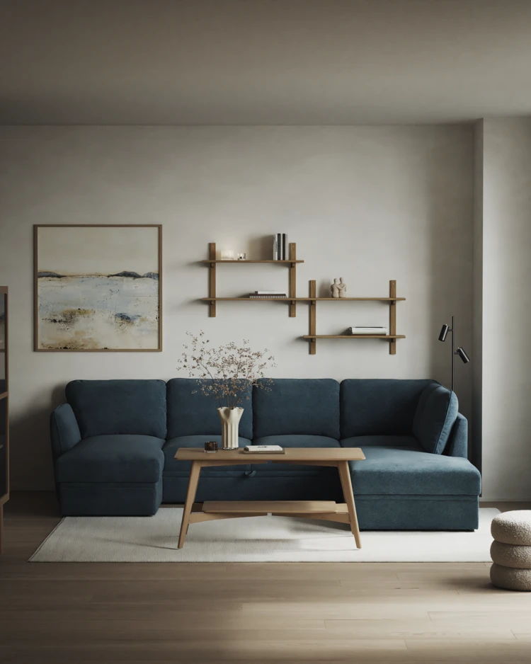 Öland - Bäddsoffa med schäslong vänster och divan höger - inspiration
