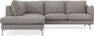 Madison - 2-sits soffa med divan vänster - Grå