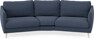 Madison - 3-sits soffa svängd, 90 cm - Blå