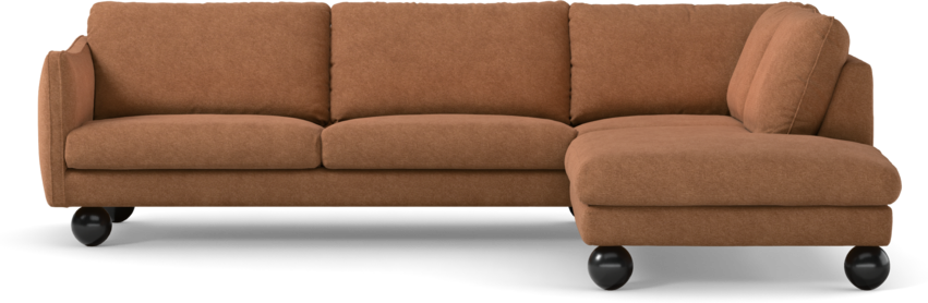 Madison Lux - 3-sits soffa med divan höger - Orange