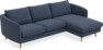 Madison Lux - 2-sits soffa med schäslong höger - Blå