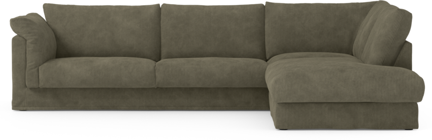 Cherrie Klädsel - Klädsel till 3-sits soffa med divan höger - Grön