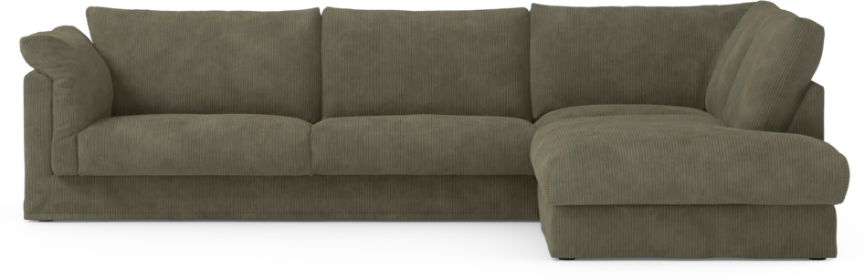 Cherrie Klädsel - Klädsel till 3-sits soffa med divan höger - Grön