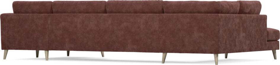 Bridge - 3-sits soffa med divan vänster och schäslong höger - Röd