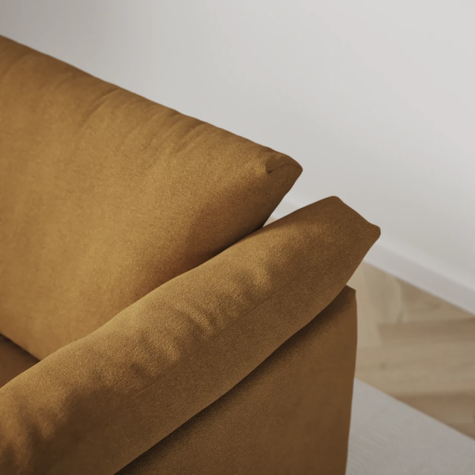 Cherrie - 2,5-sits soffa, hel dyna, fast klädsel - Orange
