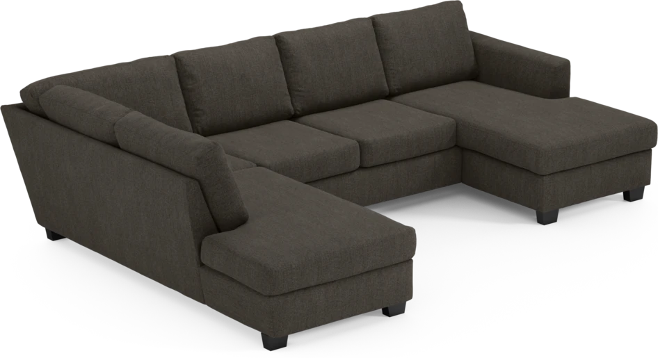 Friday - 3-sits soffa med divan vänster och schäslong höger - Brun