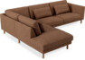 Willow - 3-sits soffa med divan vänster, fast klädsel - Orange