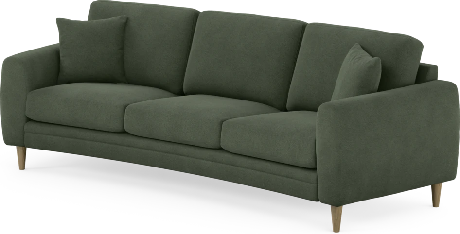 Eden - 3-sits soffa svängd - Grön
