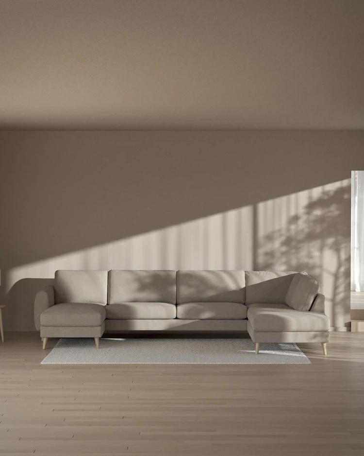 Bridge - 3-sits soffa med schäslong vänster och divan höger - inspiration
