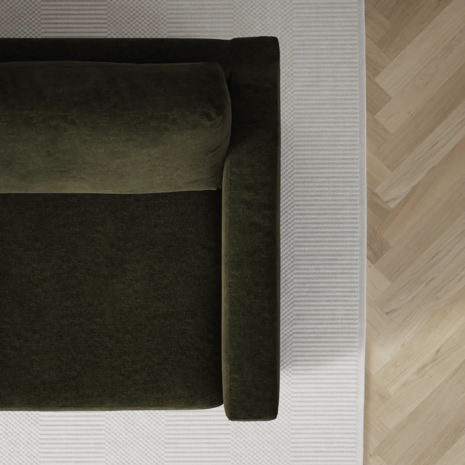 Friday - 2,5-sits soffa med divan höger - Grön