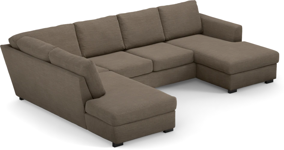 Friday - 3-sits soffa med divan vänster och schäslong höger - Brun