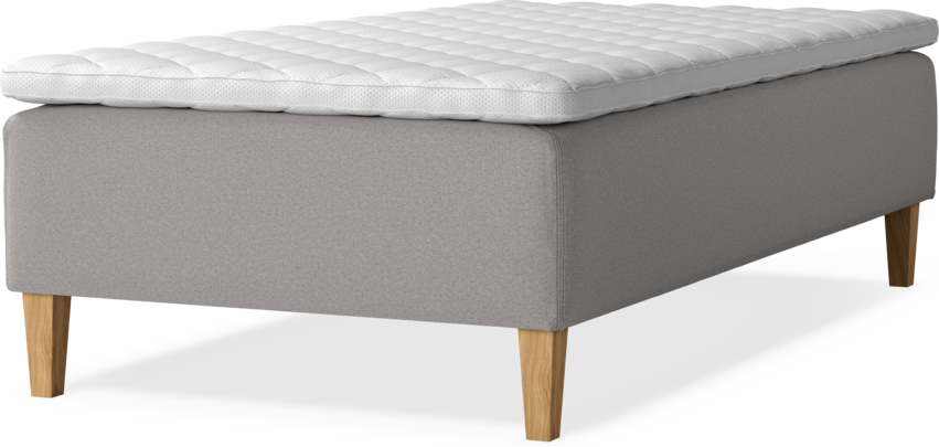 Delux Dream - Ramsäng, enkelsäng med bäddmadrass - Grå